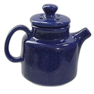 Blue with White Speckles Bachelor Teapot ~Vintage~